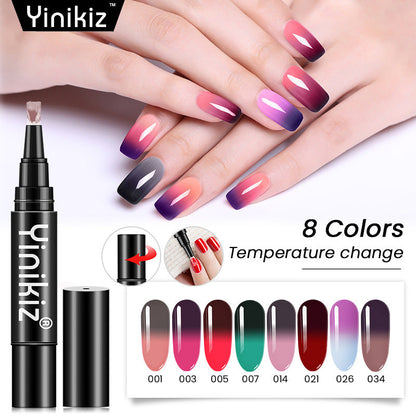 Yinikiz® Temperaturverändernder Nagellack-Gelstift – Drehen zum Freigeben des Klebers