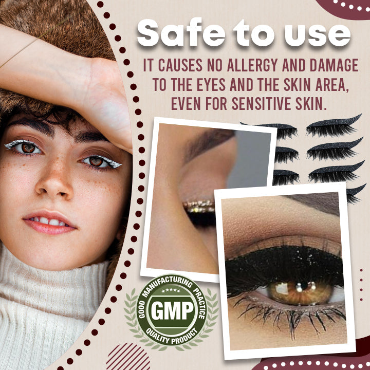 Wiederverwendbare Eyeliner und Wimpern zum Aufkleben
